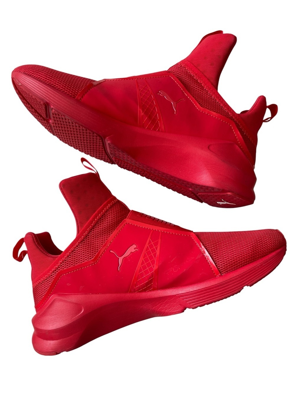 Puma Fierce Red High-Top Slip-On Sneakers - Picture 8 of 11